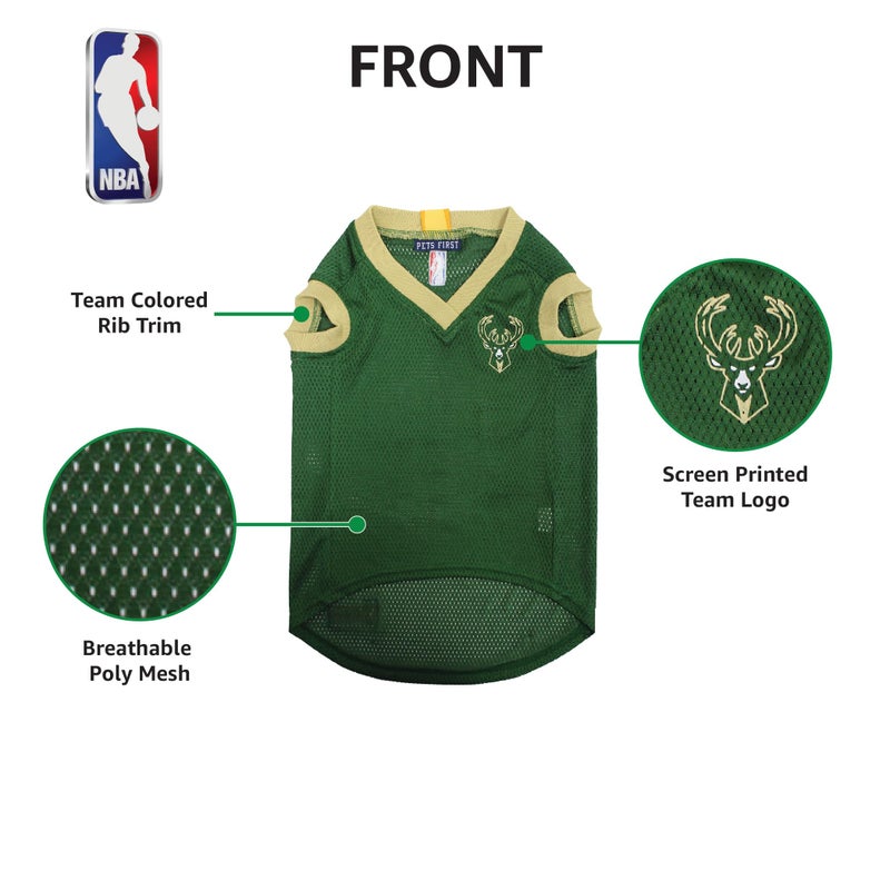Pets First NBA MILWAUKEE BUCKS DOG Jersey, X-Small - Tank Top Basketball Pet Jersey - Image 4